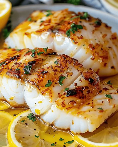 Lemon Butter Sautéed Cod - Recipes, Tasks & Tools Sauteed Cod Recipes, Cod Lemon Butter Sauce, Sous Vide Cod Recipes, Long Cod Recipes, Code Fish Recipes, Cod Mediterranean Recipe, Icelandic Cod Recipes, Wild Cod Fish Recipes, Cod And Potatoes Recipes