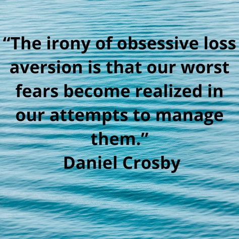 “The irony of obsessive loss aversion is that our worst fears become realized in our attempts to manage them.” – Daniel Crosby #trading #investing #portfolio Investing Portfolio, Loss Aversion, Lifestyle Quotes, Tech Company Logos, Portfolio, Lifestyle, Quotes