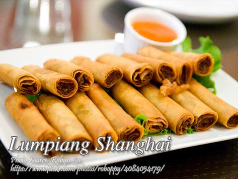 Lumpiang Shanghai | Panlasang Pinoy Meat Recipes Lumpia Recipe Filipino, Lumpiang Shanghai Recipe, Filipino Egg Rolls, Lumpia Shanghai, Hmong Food, Shanghai Food, Lumpia Recipe, Sweet And Sour Sauces, Filipino Cuisine