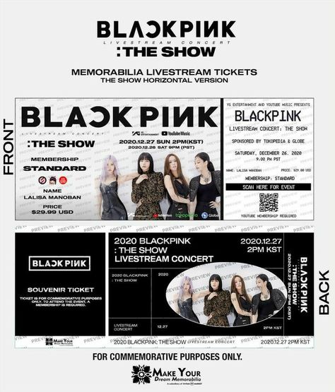 Pink 2023, Concert Ticket Template, Blackpink Concert, English Teaching Materials, Kpop Photocards, One Ticket, Black And White Stickers, Aespa Giselle, Something To Remember