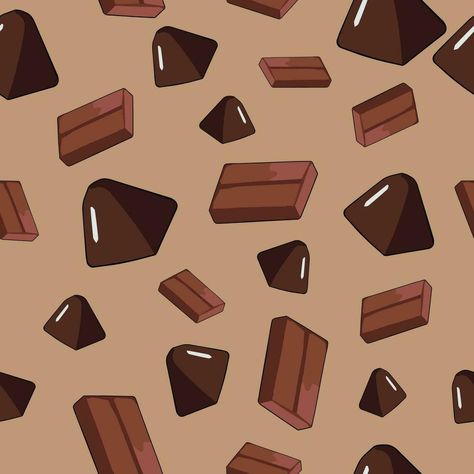 Chocolate pattern seamless vector on brown background , chocolate pattern seamless wallpaper Background Chocolate, Seamless Wallpaper, Dessert Shop, Brown Background, Chocolate Color, Heart Tree, Cityscape Photos, Pattern Seamless, Nature Backgrounds