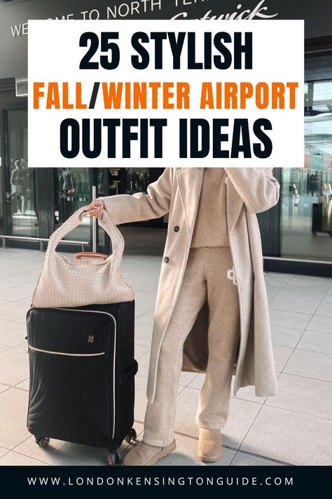 Get inspired with these chic and cozy fall/winter airport outfits. From stylish trench coats to comfy loungewear sets, discover cute travel outfit ideas that blend fashion with practicality for your next trip. Fall Airport Outfit Chic, Cozy, Travel Outfit Fall Airport Style, Plus Size Airport Outfit Fall, Comfy, Chic Airport Outfit Winter casual, Airport Aesthetic Outfit Winter, Classy, Elegant, Smart Winter Airport Outfit Travel Style Chic, Europe Trip Outfits, Work Trip Airport Outfit Travel Outfit Fall Airport Style, Fall Airport Outfit, Plus Size Airport Outfit, Airport Outfit Fall, Winter Airport, Airport Outfit Winter, Adidas Gazelle Outfit, Chic Airport Outfit, Cozy Travel