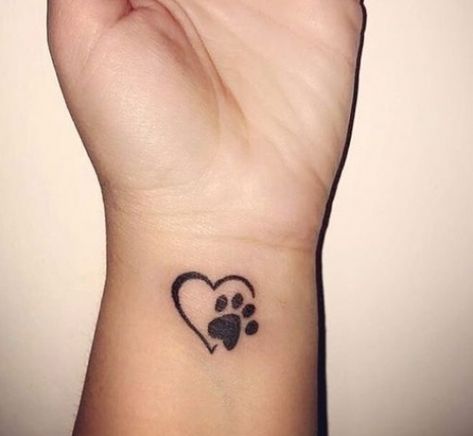 Paw Print Tattoos, Animal Lover Tattoo, Tattoos On Wrist, Tatoo Dog, Tattoo On Wrist, Dog Print Tattoo, Tattoos For Dog Lovers, Dog Memorial Tattoos, Pawprint Tattoo