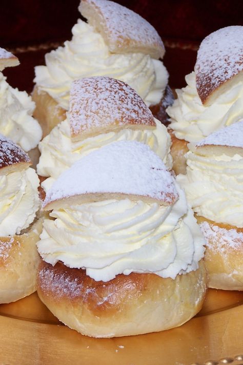 Semla Recipe, Estonian Recipes, Estonian Food, Cream Bun, Swedish Traditions, Cinnamon Roll Dough, Shrove Tuesday, Almond Paste, Girl Problems