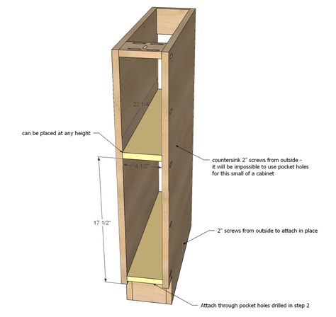 Narrow Cabinet Ideas, Diy Narrow Cabinet, Stampin Storage, Narrow Cabinet Kitchen, Guest Kitchen, Vanilla Kitchen, Beach Porch, Diy Kids Kitchen, Diy Kitchen Projects