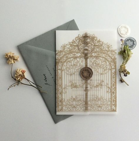 Aesthetic Wedding Cards, Aesthetic Wedding Invitation, Simple Wedding Invitations Elegant, French Wedding Invitations, Debut Theme, Wedding Illustration Card, Black Tie Wedding Invitations, Victorian Style Wedding, Elegant Wedding Themes