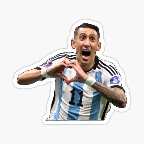 Di María heart celebration at FIFA World Cup after scoring a goal • Millions of unique designs by independent artists. Find your thing. World Cup Celebration, Stickers Argentina, World Cup Stickers, Argentina Copa America, Argentina World Cup, Automotive Logo Design, Leonel Messi, Football Stickers, Automotive Logo