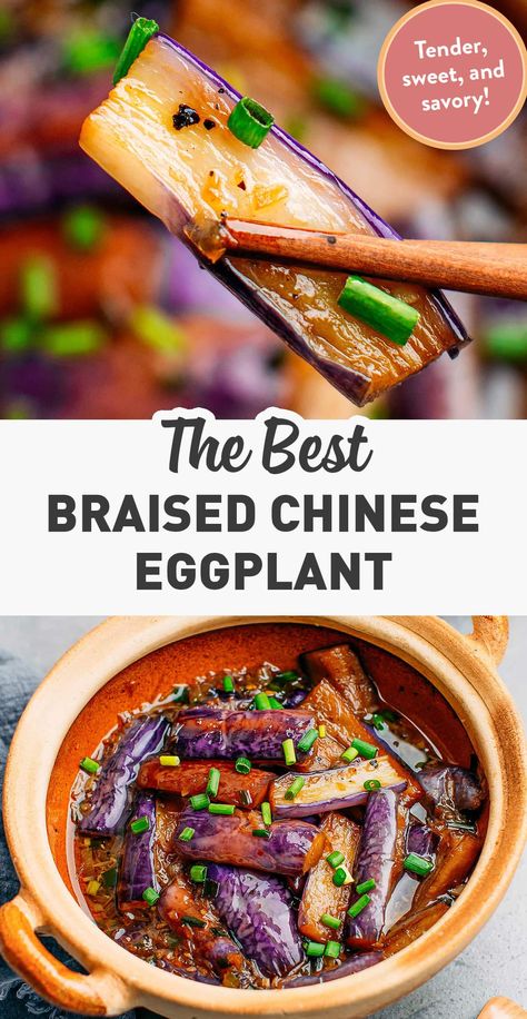 Chinese Egg Plant Recipes, Chinese Braised Eggplant, Chinese Eggplant Recipes Healthy, Eggplant Chinese Recipe, Chinese Eggplant Recipes Easy, Eggplant Asian Recipes, Asian Eggplant Recipes, Japanese Eggplant Recipe, Filipino Eggplant