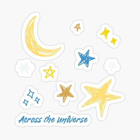 Halloween Colors, The Moon And Stars, Kuantan, Plastic Stickers, Across The Universe, Decorate Notebook, New Sticker, Moon And Stars, Coloring Stickers