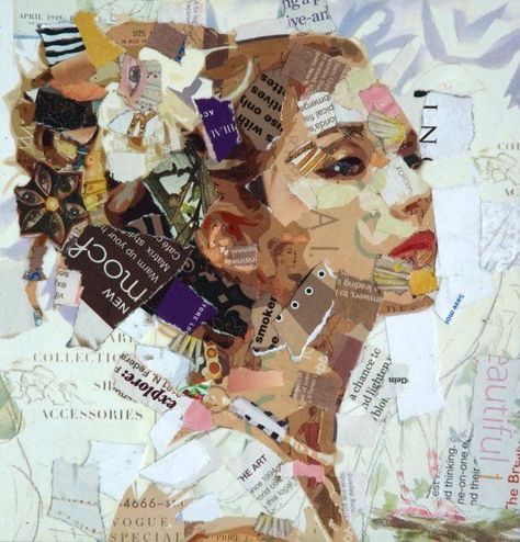 She is not loud, but her presence speaks volumes. Collage Texture, Derek Gores, Kunst Collages, Collage Portrait, Magazine Collage, Paper Collage Art, Charcoal Drawings, A Collage, Anime Angel