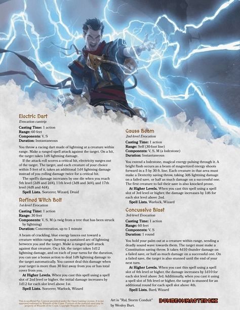 Tempest (Storm Spells) Evocation Magic, Lightning Wizard, Lightning Spell, Homebrew Spells, Dnd Spells, Tempest Storm, Dnd Wizard, Dnd Homebrew, Dnd Stories