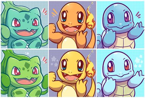 Free Kanto Starter Icons for you all - TechraNova by SarahRichford on DeviantArt Pokemon Kanto Starters, Gen 1 Starters, Pokemon Kanto, Pikachu Pokeball, Bubble Cat, Starter Pokemon, Pokemon Painting, Pokemon Nintendo, Pokemon Starters