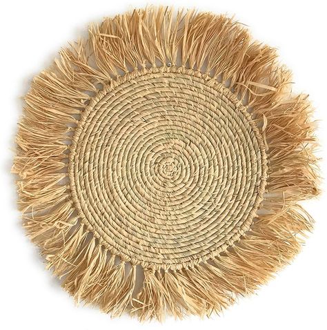 Boho Wall Basket Decor, Natural Dining Room, Women In Africa, Basket Wall Hanging, Basket Wall, Basket Wall Decor, Boho Art, Linen Placemats, Beautiful Wall Art