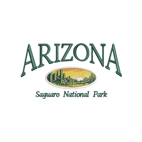 National Park Logo, Usa Embroidery, Minimal Shirt Design, Saguaro National Park, Desert Cactus, Embroidery On Clothes, Shirt Print Design, Arizona Logo, Embroidery Machines