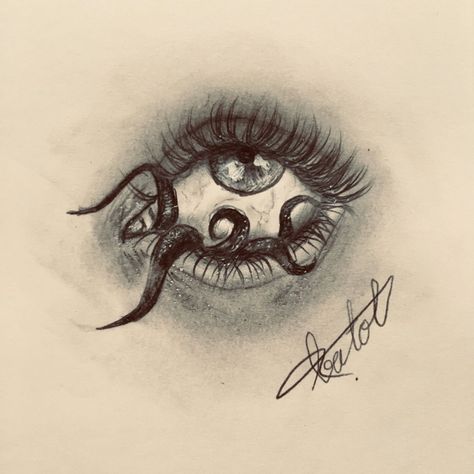 Injured Eye Drawing, Creepy Eye Sketch, Eye Monster Drawing, Trippy Tattoo Designs, Surreal Eye, Eyeball Drawing, Trippy Tattoo, Creepy Eyes, Glossy Eyes