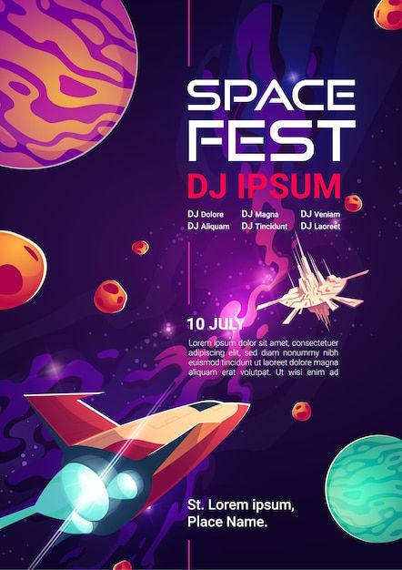 Galaxy Poster Design Ideas, Space Event Design, Galaxy Graphic Design, Space Poster Design, Space Graphic Design, Galaxy Illustration, Banners Music, Space Banner, Space Week