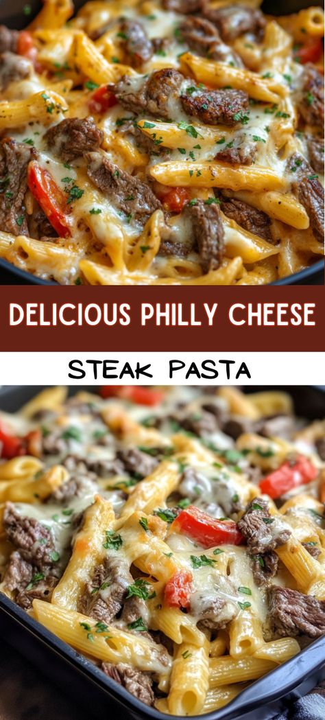 Beef Supper Ideas Main Courses, Philly Cheese Steak Crockpot Pasta, Dinner Ideas Steak Meals, Quick Dinner Ideas With Steak, Quick Large Family Meals, Philly Cheese Steak With Cheese Sauce, Cold Outside Dinner Ideas, Main Course Dinner Ideas, Family Steak Recipes