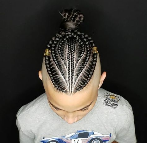 Edge Booster, Boy Braid Styles, Cornrow Braids Men, Braids With Fade, Braided Man Bun, Braid Styles For Men, Boy Braids Hairstyles, Cornrow Hairstyles For Men, Braids For Boys