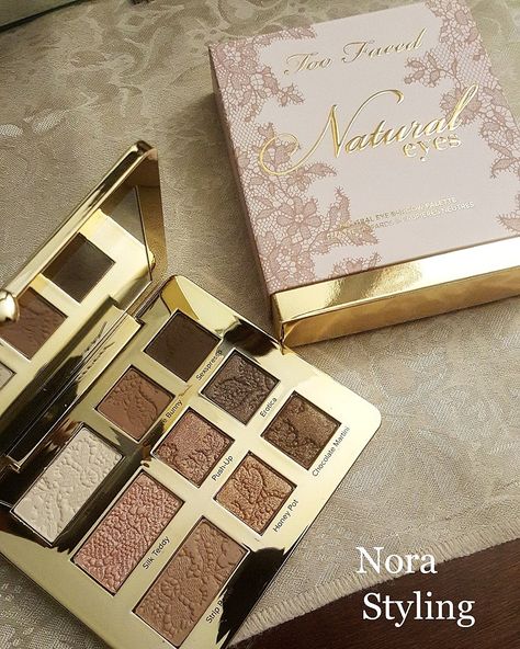 Too Faced Natural Eye Shadow Palette is just Lovely. 🌸 Too Faced Natural Eye Palette, Too Faced Pallet, Eye Shadow Palette Aesthetics, Two Faced Natural Eye Palette, Too Faced Makeup Aesthetic, Natural Eyes Too Faced, Makeup Palette Aesthetic, Two Faced Eyeshadow, Too Faced Natural Eyes Palette