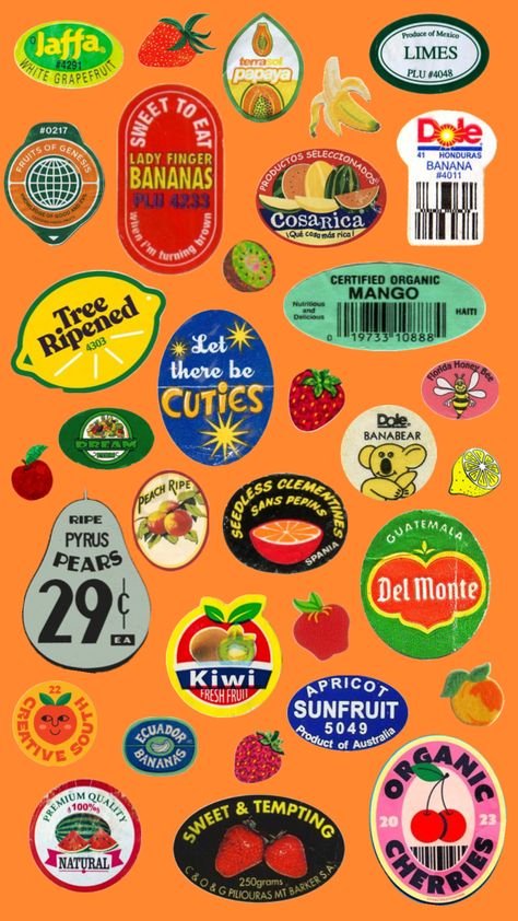 Fruity! Veg Logo, Phone Case Photos, Fruits Stickers, Cutie Sticker, Laufey Concert, Fruit Stickers, Safe With Me, Fruit Labels, Scrapbook Design