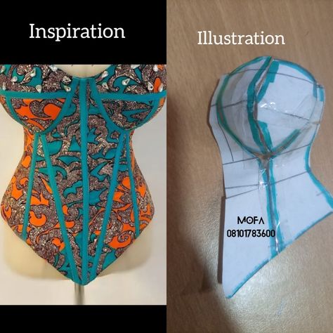 How To Make A Corset, Bra Sewing Pattern, Clothing Pattern Design, Corset Sewing Pattern, Dress Sewing Tutorials, Dinner Dress Classy, African Print Dress Designs, Corset Pattern, Fashion Design Patterns