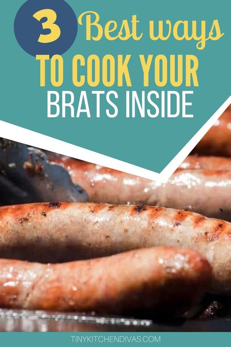 How To Cook Beer Brats, Brats Breakfast Recipes, How To Cook Brats In The Oven, Oven Brats How To Cook, Cooking Brats In The Oven, Ways To Cook Brats, Cooking Brats In Beer, Oven Brats, Stovetop Brats