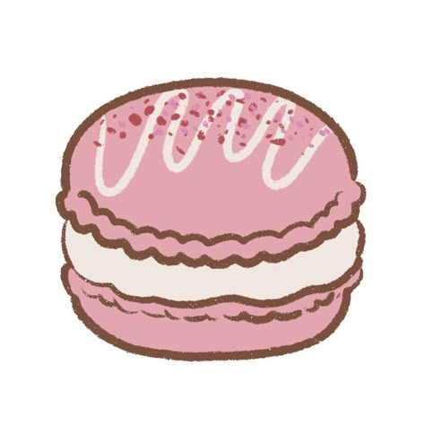 Cute Macarons Drawing, A Dessert Drawing, How To Draw A Macaron, How To Draw Macarons, Cute Desserts Drawings, Kawaii Dessert Drawing, Macaroons Drawing, Cute Dessert Drawings, Cute Candy Drawing