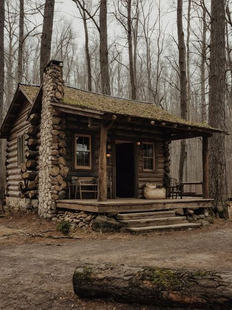 Old Cabin Interior, The Great Alone, Cabin Painting, Cozy Cabin In The Woods, Witchy House, Old Cabins, Old Cabin, Art Mood Board, Cabin Aesthetic