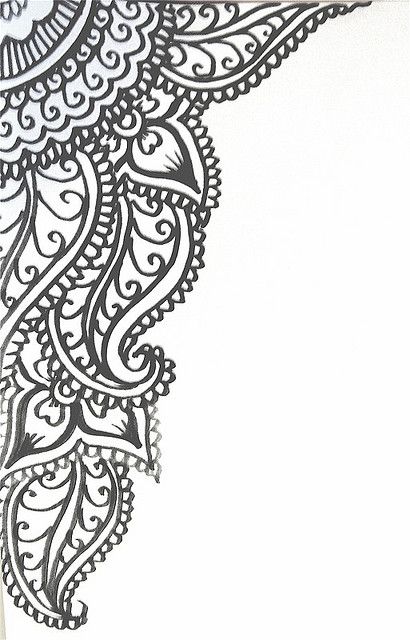 sketch for wedding invitation graphic | by HennaLounge Drawing Texture, Henne Tattoo, Jagua Henna, Architecture Sketches, Doodle Inspiration, Henna Patterns, Henna Art, Zentangle Art, Zentangle Patterns