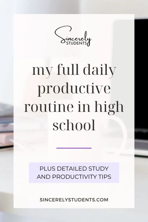 My Full Productive Daily Routine In High School - Sincerely Students High School Daily Routine, High School Study Schedule, School Routine Highschool, School Daily Routine, Homeschool Daily Schedule, After School Schedule, High School Schedule, High School Teen, Holiday Homework