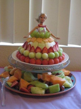 BARBIE Party food Barbie Watermelon, Barbie Sandwich, Jealous Mom, Barbie Party Ideas, Barbie Bday, Watermelon Basket, Party Fruit, Barbie Party Decorations, Barbie Birthday Cake