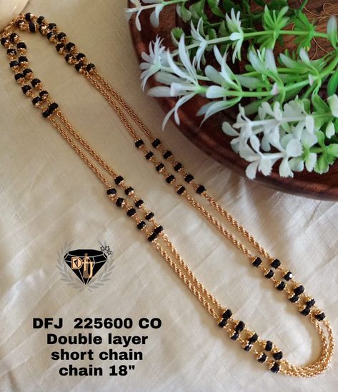 Latest Karimani Designs, Karimani Chain Designs Long, Blackbeads Mangalsutra Gold Simple, Small Mangalsutra, Fancy Mangalsutra, Latest Gold Ring Designs, Temple Jewellery Earrings, Mangalsutra Chain, Wooden Temple