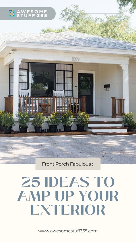 Elevate your home's curb appeal with our curated selection of 25 house front porch ideas. These designs blend beauty and functionality, offering stylish entrances that greet you and your guests with unmistakable elegance

#FrontPorchInspo
#PorchDesignIdeas
#WelcomingPorches
#PorchDecor
#CozyFrontPorches
#PorchMakeover
#HomeEntranceIdeas
#CharmingPorches
#OutdoorLivingSpace
#PorchStyle Small Bungalow Porch Ideas, Updating Front Of House Entrance, House Front Renovation Ideas, Curb Appeal Bungalow, Extending Front Porch Before And After, Add A Porch To Front Of House, Small Farmhouse Front Porch, Adding A Porch To The Front Of A House, Ranch House Front Porch Ideas