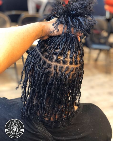 Loctician on Instagram: “Something about that first retwist on starters! 🐝 . . styleseat.com/i/Locsbybeee . . #LocsByBeee #LocdByBeee #Locs #StarterLocs #Retwist…” Small Locs, Loc Ideas, Loc Styles For Men, Micro Locs, Loc Extensions, Starter Locs, Loc Journey, Black Men Hairstyles, Black Hairstyles