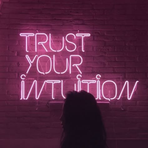 Your intuition is one of your natural superpowers! It’s always there to offer guidance when you need it. So listen to your gut. Listen to your heart. Follow that sudden spark of inspiration. 💭 Intuition offers a huge source of wisdom and inspiration no matter who you are or what you do. It’s your intuition’s JOB to guide you on your life path! So do yourself a favor and start listening to it. 💭 And just FYI, you don’t need to be psychic or witchy or even particularly “woo woo” to do it! All... You Know Who You Are, Medium Aesthetic Psychic, Psychic Aesthetic, Listen To Yourself, Quotes Pink, Listen To Your Heart, Neon Quotes, Neon Words, Light Quotes