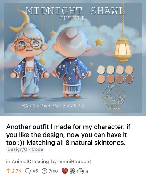 Animal Crossing Pajamas Code, Animal Crossing Pajamas, Shawl Outfit, Animal Crossing Qr, Animal Crossing, Shawl, Animals, Quick Saves, Design