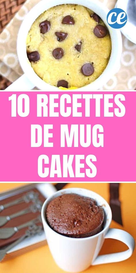 Vous voulez faire un gâteau original en quelques minutes au micro-ondes ? En 2 min, faites de délicieux mug cakes avec une tasse, quelques ingrédients et un micro-ondes. C'est super facile et rapide et tellement bon ! Dessert Micro Onde, Tapioca Dessert, Micro Oven, Mug Cake Healthy, Cake Calories, Mug Cake Microwave, Cake Mug, Mug Cakes, Bowl Cake