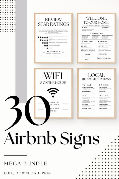 Neutral Airbnb Decor, Bnb Ideas Interior Design Guest Rooms, Welcome Message For Guests Airbnb, Air Bnb Welcome Basket Ideas Entrance, Air Bnb Styling, Airbnb Decor Room Ideas Kitchen, Air Bnb Gift Ideas, Air Bnb Welcome Sign, Airbnb Checkout Instructions