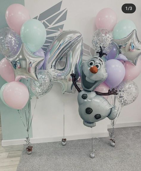 Frozen 4th Birthday Party, Elsa Balloon, Frozen 3rd Birthday, Frozen Themed Birthday Cake, Frozen Balloons, Rodjendanske Torte, Elsa Birthday, Girl Birthday Decorations