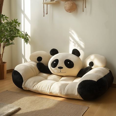 Panda Hug kid sofa Top View Sofa, Panda Room, Panda Aesthetic, Bed Top View, Kid Sofa, Panda Hug, Panda Stuff, Panda Items, Sofa Bed Wooden