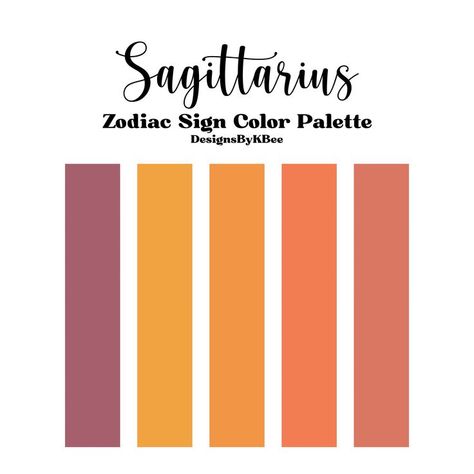 Saggitarius Colours, Color Palette Astrology, Sagittarius Color Palette, Sagittarius Witch, Zodiac Sign Colors Palette, Zodiac Color Palette, Sag Rising, Princess Bracelets, Procreate Palettes