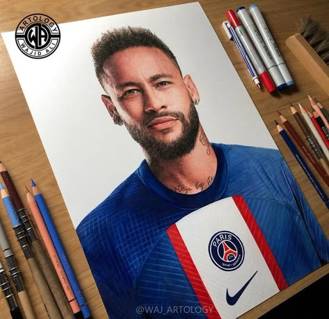 Wajid Ali on Instagram: "Neymar Jr drawing @neymarjr #neymar #psg #brazil" Neymar Jr Drawing, Sketch Photography, Neymar Psg, Player Football, Neymar Football, Draw Realistic, Celebrity Drawings, Watercolor Art Lessons, Bear Wallpaper