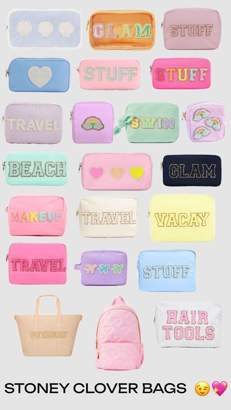 Stoney Clover Bags! #stoneycloverbags #preppy Preppy Beach Bag, Preppy Travel, Preppy Beach, Stoney Clover, Glam Bag, Packing Tips For Travel, Travel Makeup, Gift List, Glam Makeup