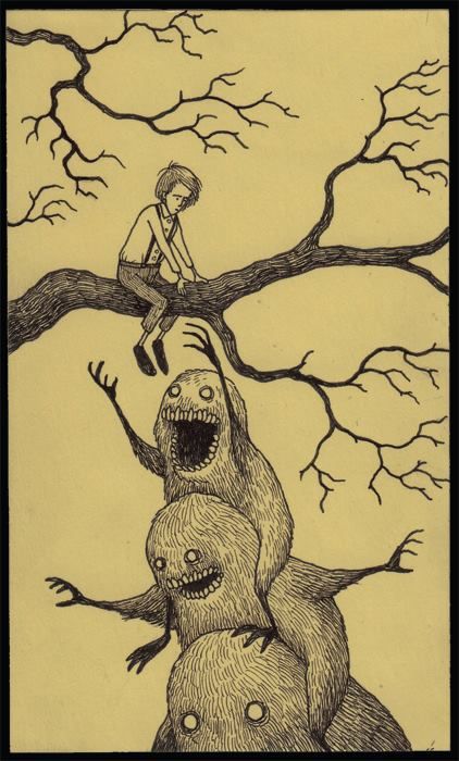 Don Kenn, John Kenn Mortensen, John Kenn, Scary Drawings, Creepy Drawings, Arte Grunge, Edward Gorey, Monster Drawing, Arte Van Gogh