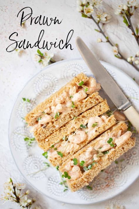 Prawn Mayo Sandwich, Prawn Sandwich Recipe, Prawn Sandwich, Tea Party Sandwiches Recipes, Marie Rose Sauce, Mayo Sandwich, Tea Party Sandwiches, Sandwiches Recipes, Tea Sandwiches Recipes