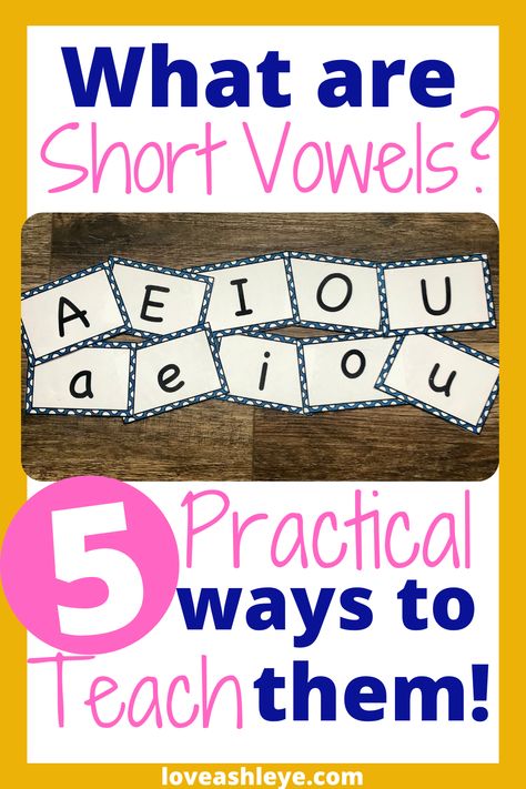 Teaching Short Vowels, How To Teach Short Vowel Sounds, Teaching Vowel Sounds, Short Vowels Activities, Short Vowels Anchor Chart, Vowel Anchor Chart, Teaching Short Vowel Sounds, Vowels Kindergarten, Vowel Sounds Activities