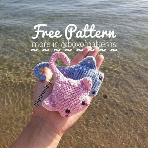 stingray crochet pattern free • Instagram Crochet Farm Animals, Crochet Bear Patterns, Easy Crochet Animals, Custom Crochet, Fish Patterns, Crochet Bear, Crochet Chart, Crochet Patterns For Beginners, Free Crochet Patterns