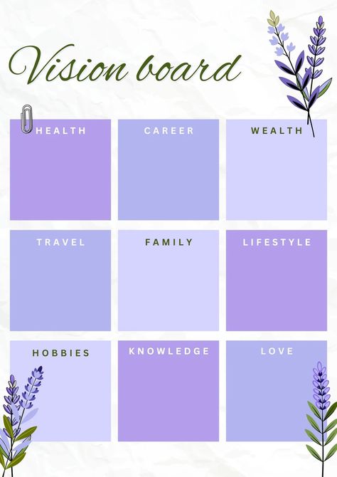 Шаблони Canva Vision Board Template, Canva Vision Board, A4 Template, Vision Board Template, Board Template, Weekly Planner Template, Health Careers, Checklist Template, Schedule Template