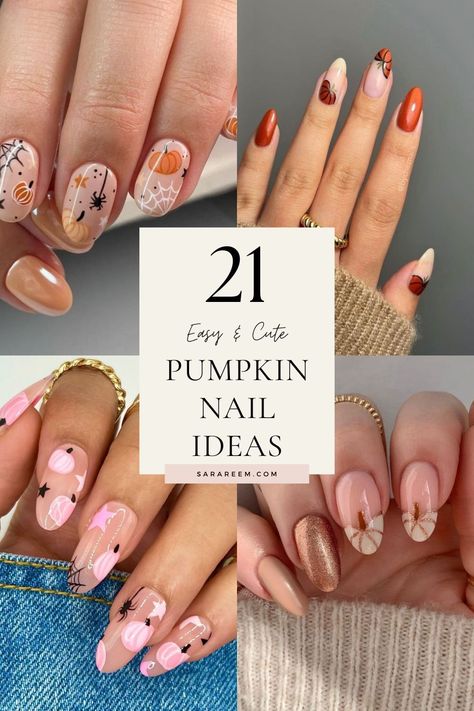 Get ready for fall 2024 with these cute and easy pumpkin nails! Whether you're into DIY nail art or prefer press-on options, these nail ideas are perfect for Halloween and autumn vibes. From adorable designs to bold, festive looks, these nail designs will have you feeling the spirit of the season. Check out these simple yet trendy nail ideas that are sure to elevate your fall look! #PumpkinNails #NailArt #PressOnNails #FallNails #HalloweenNails #AutumnNails #NailDesigns2024 #CuteNailIdeas Basic Fall Nail Designs, Autumn Nails Halloween, Nail Design Inspiration Fall, Cute Fall Almond Nails Design, Halloween Nails Pumpkin Design, Fall Nails Pumpkins, Light Pink Fall Nails, Pumpkin Nail Ideas, November Nail Art Designs