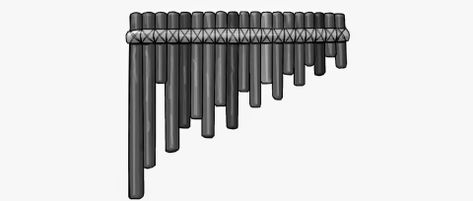 Ecuadorian panpipes(pan flute). Rondador. Around The World Illustration, World Illustration, Pan Flute, Monochrome Illustration, Gray Scale, Musical Instruments, Around The World, Musical, Tattoos